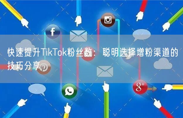 快速提升TikTok粉丝数：聪明选择增粉渠道的技巧分享