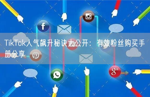 TikTok人气飙升秘诀大公开：有效粉丝购买手册分享