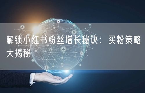 解锁小红书粉丝增长秘诀：买粉策略大揭秘