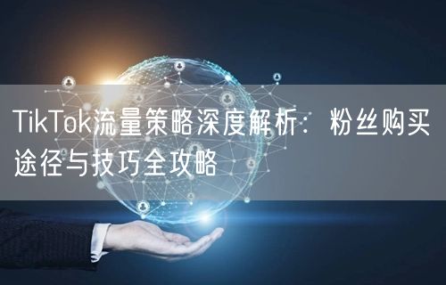 TikTok流量策略深度解析：粉丝购买途径与技巧全攻略