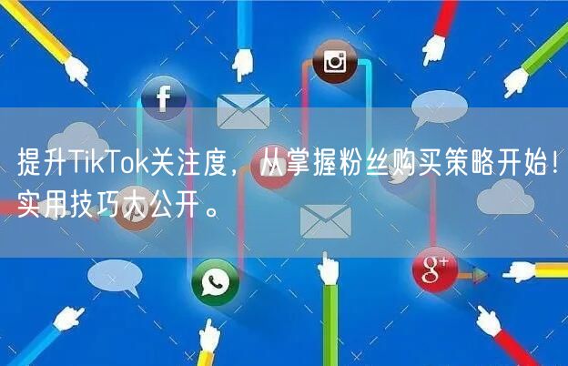 提升TikTok关注度，从掌握粉丝购买策略开始！实用技巧大公开。