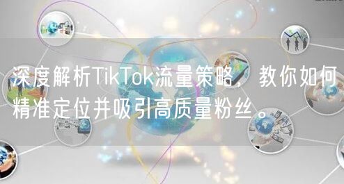 深度解析TikTok流量策略，教你如何精准定位并吸引高质量粉丝。
