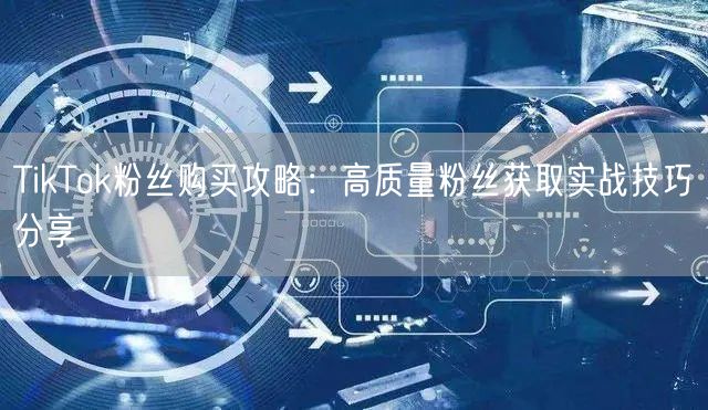 TikTok粉丝购买攻略：高质量粉丝获取实战技巧分享