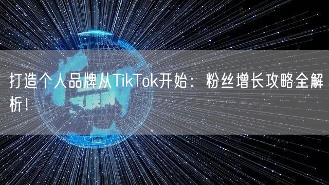 打造个人品牌从TikTok开始：粉丝增长攻略全解析！