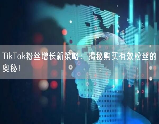 TikTok粉丝增长新策略：揭秘购买有效粉丝的奥秘！