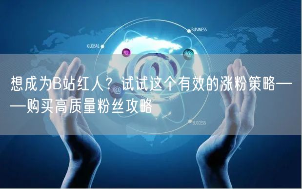 想成为B站红人？试试这个有效的涨粉策略——购买高质量粉丝攻略