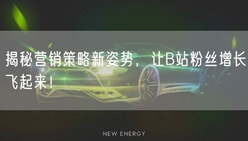 揭秘营销策略新姿势，让B站粉丝增长飞起来！