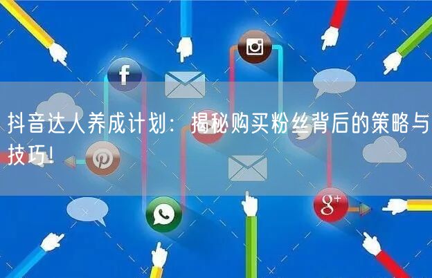 抖音达人养成计划：揭秘购买粉丝背后的策略与技巧！