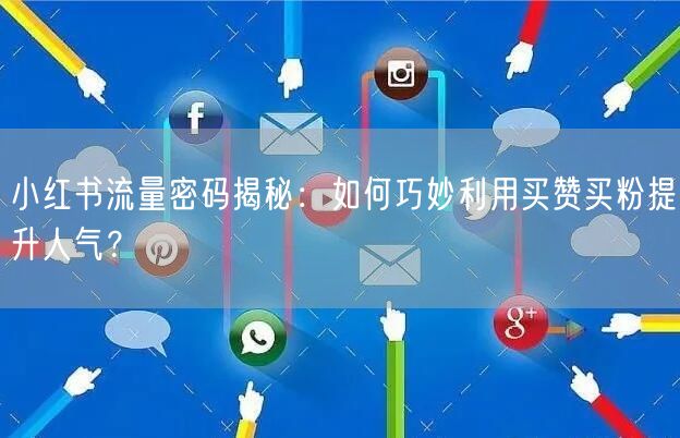小红书流量密码揭秘：如何巧妙利用买赞买粉提升人气？
