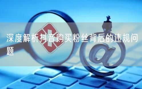 深度解析抖音购买粉丝背后的违规问题