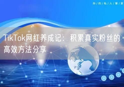 TikTok网红养成记：积累真实粉丝的高效方法分享