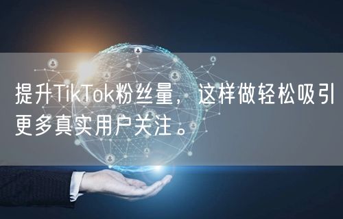 提升TikTok粉丝量，这样做轻松吸引更多真实用户关注。